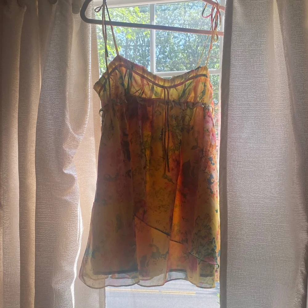 For Love Bell Yellow Floral Mini Dress - Picture 3 of 5